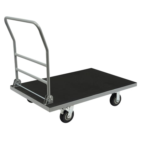 Folding Platform Truck Cart,2500 LBS Load Capacity, Foldable Flatbed Cart,Heavy Duty Platform Hand Truck with 6" 360 Degree Swivel Wheels for Moving Furniture