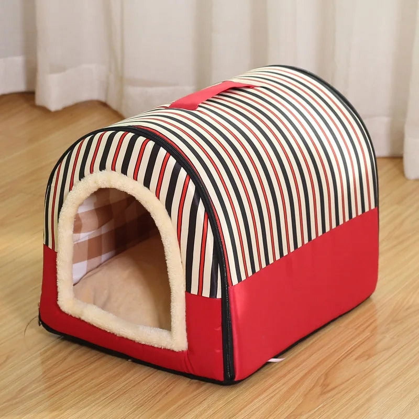 Folding Plush Dog House Puppy Pet Large Medium Indoor Dog Bed