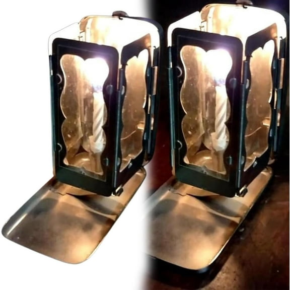 Folding Pocket Candle Lantern, Collapsible Pocket Candle Lamp-1 Pc Folding Pocket Candle Lantern