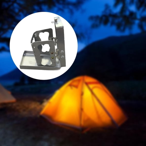 Folding Pocket Candle Lantern - Windproof Metal Candlestick Emergency Hood Lamp, Portable Retro Tabletop Ornament for Camping and Travel