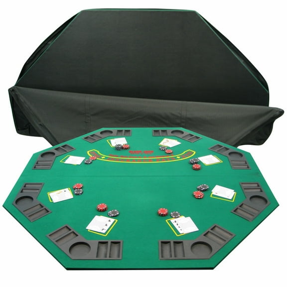 Trademark Poker 48in Wood Folding Poker Tabletop with Space for 8 Players