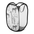 thumbnail image 1 of Folding Pop Up Open Home Storage Kids Toys Sundries Dirty Sorting Laundry Baskets Mesh Laundry Hamper BLACK, 1 of 7