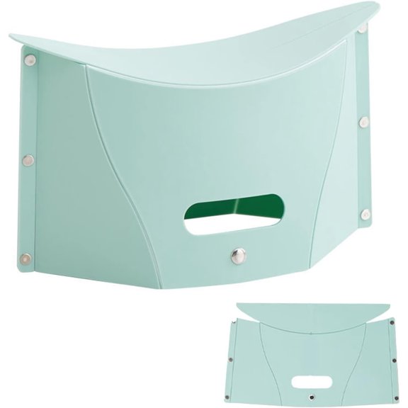 Folding Portable Camping Hiking Stool, Lightweight Collapsable Foldable Chair for Travel Gathering BBQ Subway Backpacking Outdoor Squatty Potty Ultralight Mini (Green)