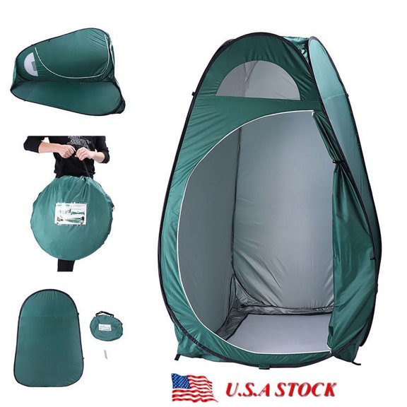 Folding Portable Outdoor Camp Tent Pop-up Toilet Dressing Fitting Room Large Privacy Shelter Camping Army Green
