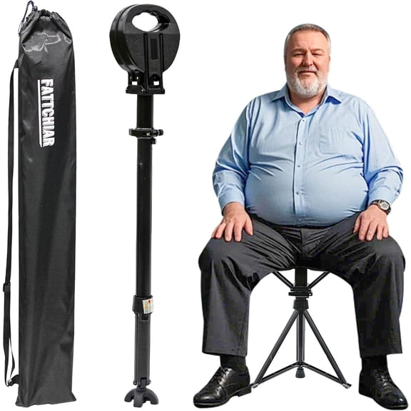 Folding Portable Seat Walking Cane with Cushion for Adults Seniors Outdoor Travel Camping