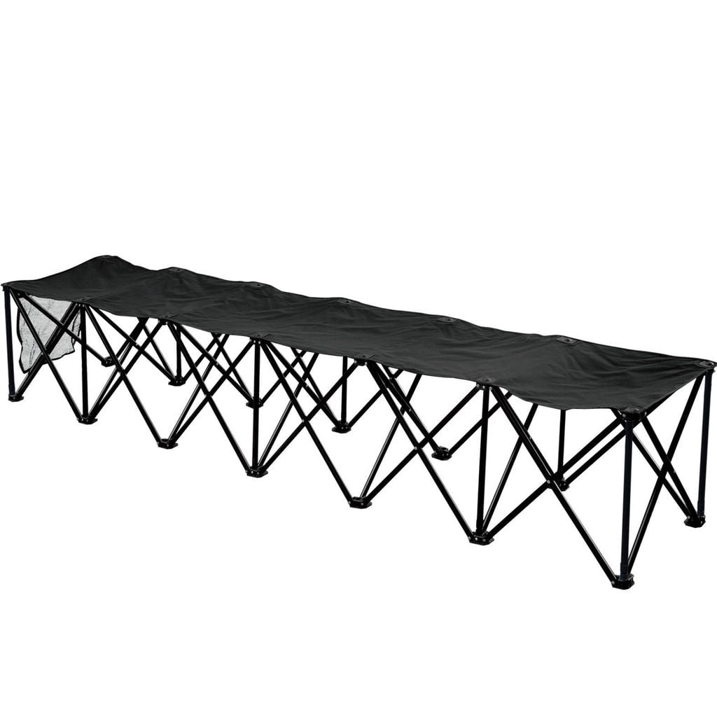 Folding Portable Team Sports Sideline Bench 6 Seater Outdoor Waterproof carrybag