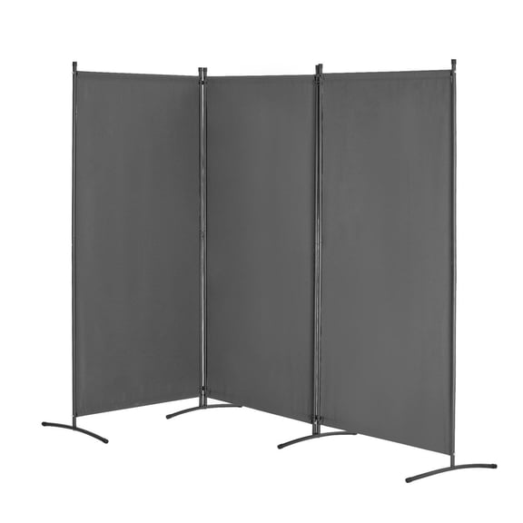 Folding Privacy Screen, 3 Panel Room Divider - Portable Partition for Home & Office, Grey