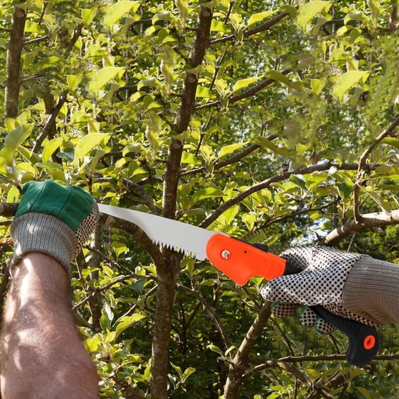 Folding Pruning Saw 7-Inch Rugged Blade, Locking Design | Multi-Purpose Hand Saw for Gardening, Camping & Survival Ergonomic Non-Slip Handle & Secure Lock for Safe