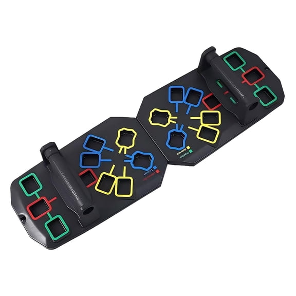 Folding Push Up Board Non- Exercise Strength Training with Chest Muscle Focus Black