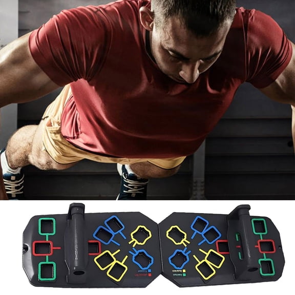 Folding Push Up Board for Home Gym Strength Training and Chest Muscle Conditioning