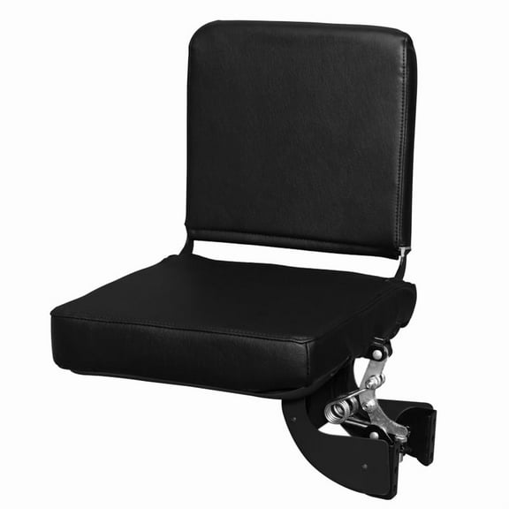 Folding RV & Bus Travel Seat with Automatic Rebound, Heavy Duty Leather Seat for Campervans and Long Distance Use