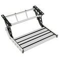 thumbnail image 1 of Folding RV Step Assembly with LED Light - 330LBS Capacity Aluminum Alloy Manual Step for RV/Camper, 17.32" Non-Slip Pedal & 12V Lighting, Easy Install Foldable Step (Silver), 1 of 17