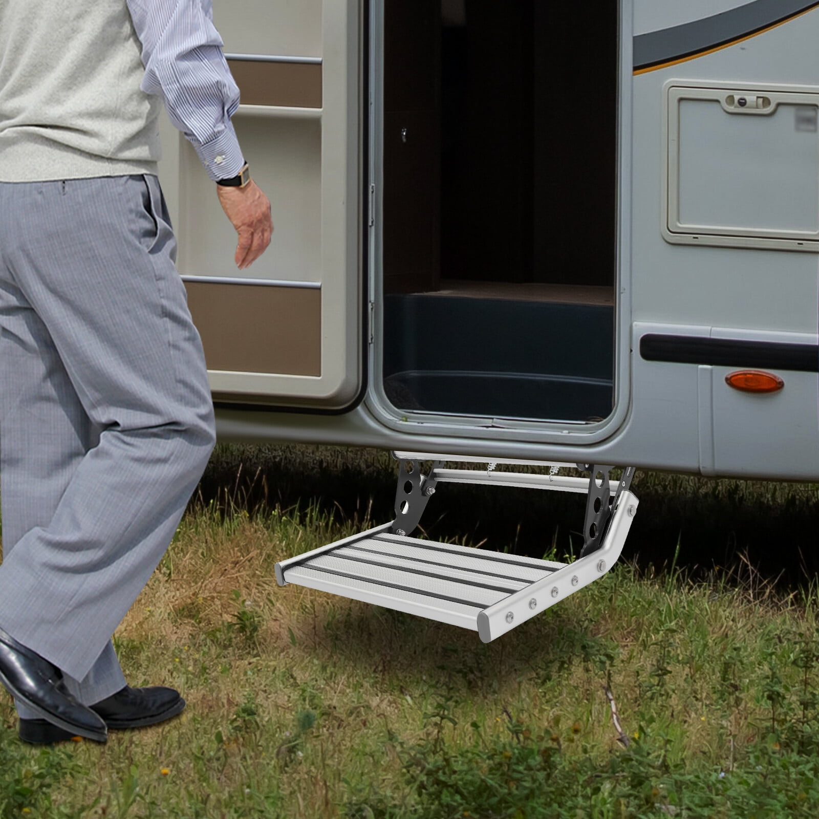 Portable Foldable Rv Steps Folding RV Step, RV Camper Step, Manual RV Step with LED Light ...
