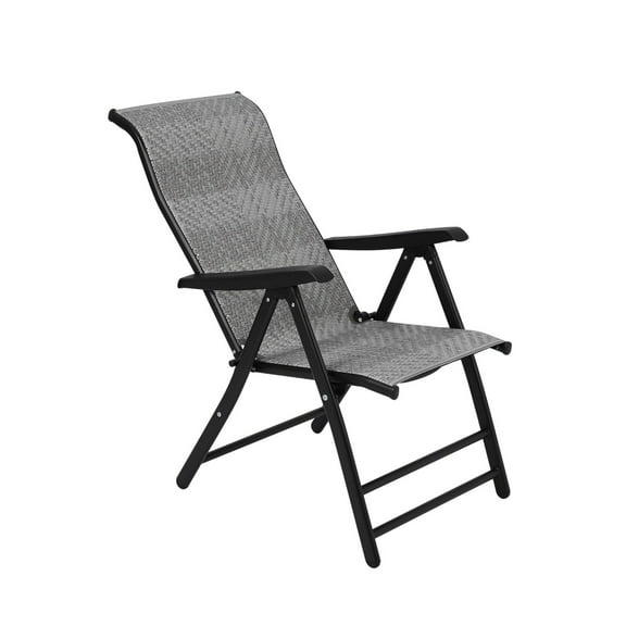 Folding Rattan Chaise Lounge Chair, Portable Outdoor Reclining Chair with Widened Armrest, Sun Lounger for Patio, Garden, Beach, 330lb Capacity