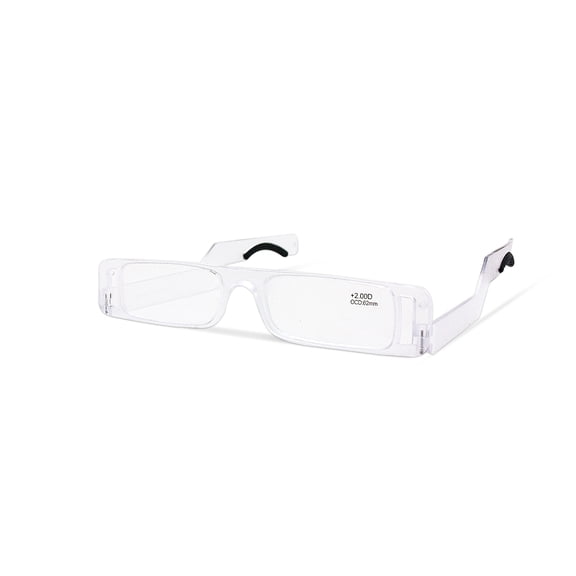 Folding Reading Glasses Mini Size Stickable to Mobile Phone Stand Rectangular Pocket Reader