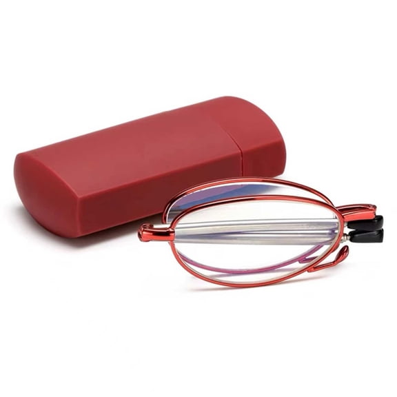 【Folding Reading Glasses】Presbyopic Magnifying Glasses with Case - Adjustable & Portable (100°-300°)