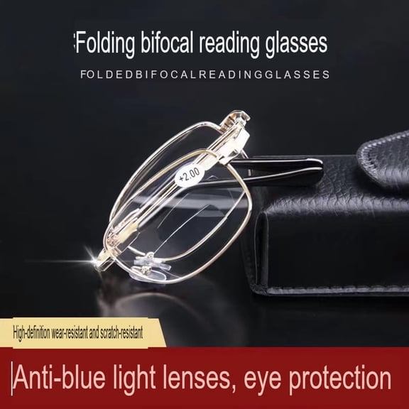 Folding Reading Glasses for Men Women, Blue Light Blocking Computer Readers Metal Frame 1.0x,Silver