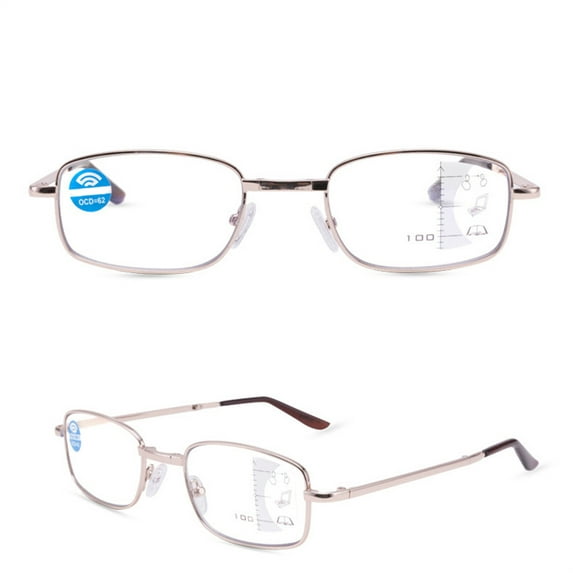 Folding Reading Glasses for Men Women, Blue Light Blocking Computer Readers Metal Frame 1.5x,Gold