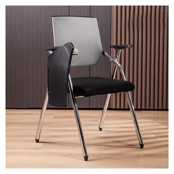 Folding Reception Chairs with Desk Attached Stackable Waiting Room Chairs Classroom Chair for Student/Office/Conference Room/Meeting/Church