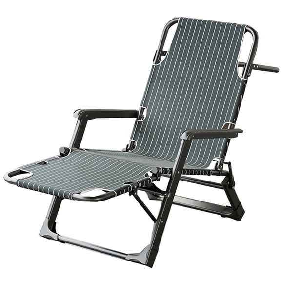 Folding Reclining Lounge Chair Outdoor Zero Gravity Chairs With Adjustable Headrest, Patio Lawn Recliner With 5-speed Adjustable Angle, Beach Chair For Deck Camp Yard