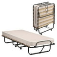 Folding Rollaway Bed with 4" Mattress, Foldable Rollaway Bed with