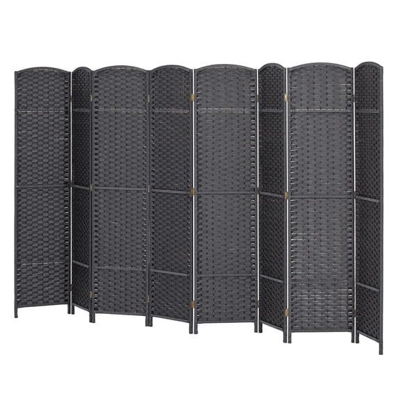 Folding Room Divider 8 Panel 5.6' Tall Privacy Screen, Freestanding ...