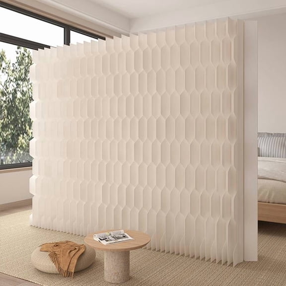 Folding Room Divider, Adjustable Privacy Divider, Portable Paper Room Partition, Foldable Wall Dividers for Room Separation, Decorative Privacy Screen for Home Dorm Office Studio Exhibition Store