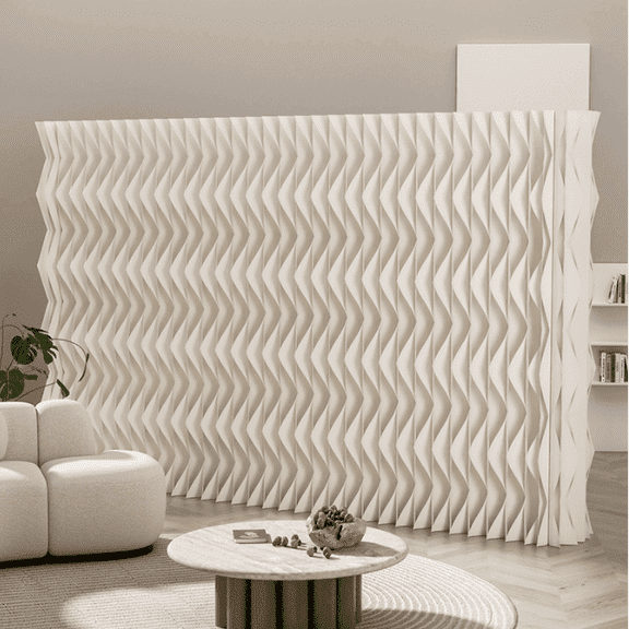 Folding Room Divider, Adjustable Privacy Divider, Portable Paper Room Partition, Foldable Wall Dividers for Room Separation, Decorative Privacy Screen for Home Dorm Office Studio Exhibition Store