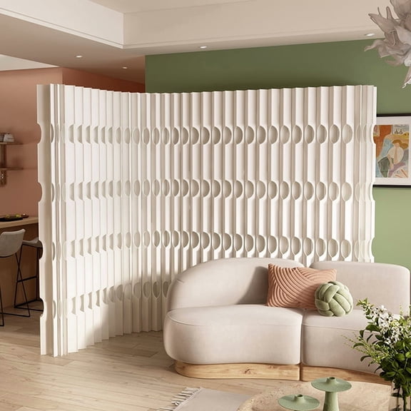 Folding Room Divider, Adjustable Privacy Divider, Portable Paper Room Partition, Foldable Wall Dividers for Room Separation, Decorative Privacy Screen for Home Dorm Office Studio Exhibition Store