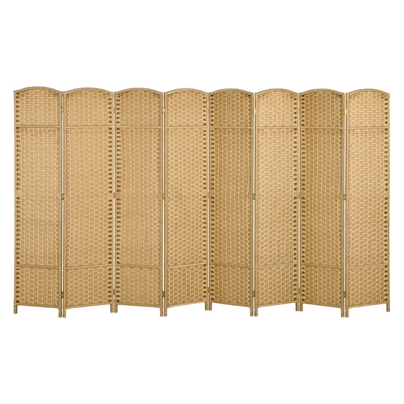 Folding Room Divider Screen 8 Panel 5.6' Tall Privacy Screen