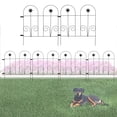 thumbnail image 1 of Glamos Wire 29 inch Folding Round Top Clip Fence Metal Flower Border Panels 4 Pack 24 feet Total, 1 of 7