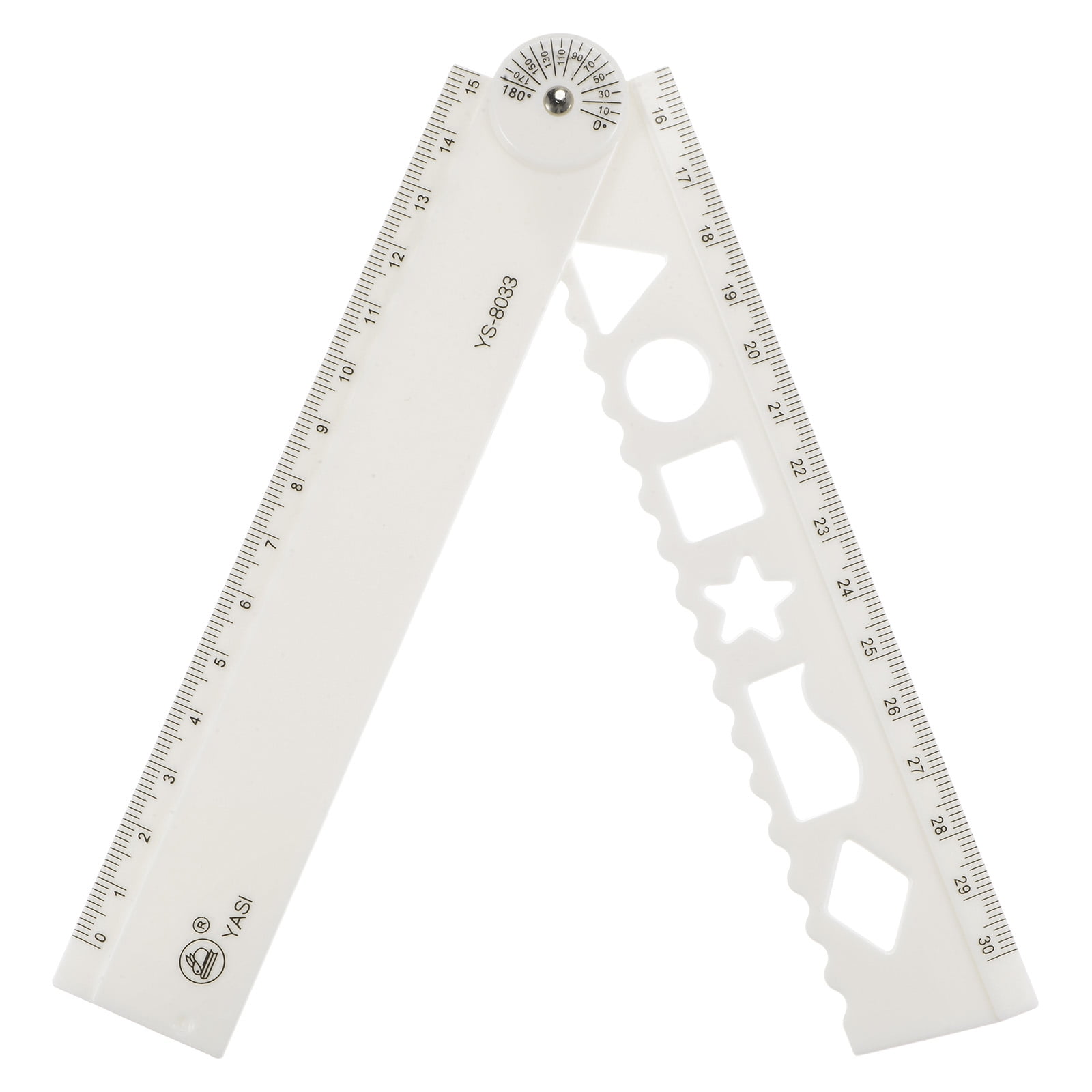 Folding Ruler 30cm Metric Polystyrene Measuring Tool White - Walmart.com