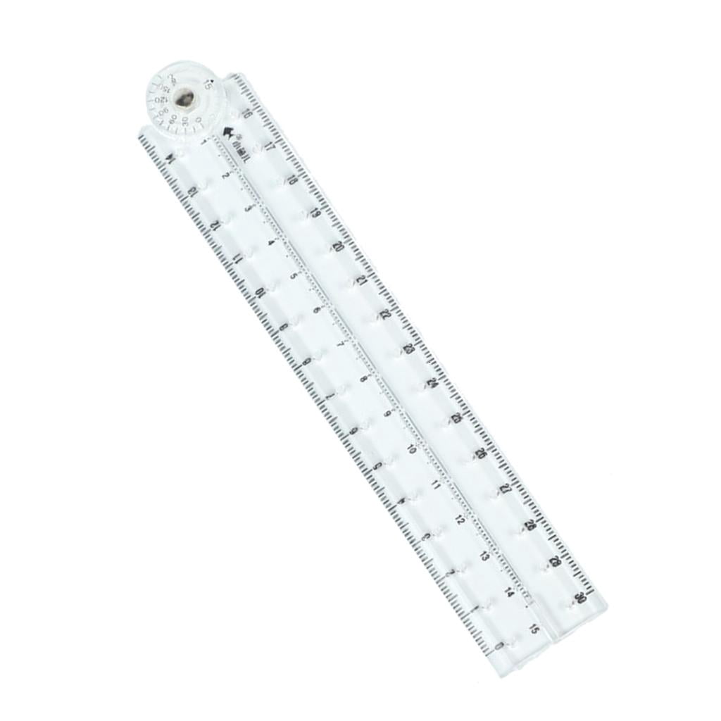 Folding Ruler Flexible Clear Straight Ruler Math Measuring Tool for ...