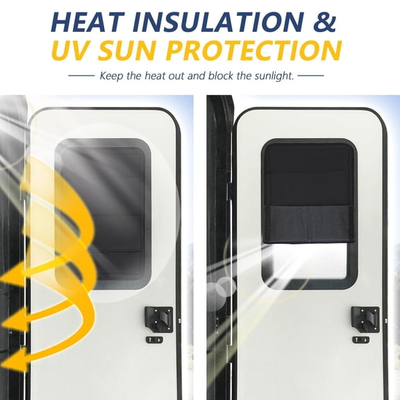 Folding Rv Window Sunshade Curtains, Magnetic/Adhesive Design With Uv Blocking & Thermal Insulation, Tool - Free Hook & Loop Installation For Most Rvs, Campers, Motorhomes