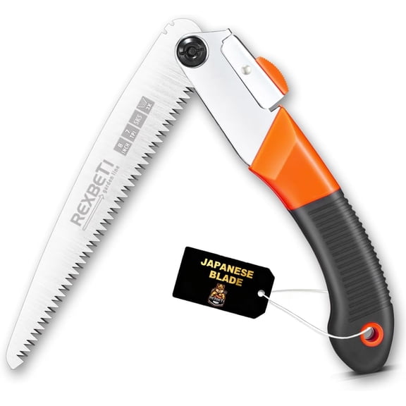 Folding Saw - 8 Inch Blade for Wood & Dry Wood Pruning, Compact Design, SK-5 Steel