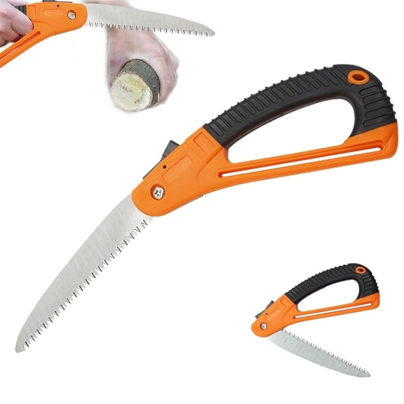 Folding Saw, Extra Long 14 inch Blade Backpacking Saws for Hiking Camping, Dry Wood Trimming Pruning Saw with 4 Cutting Angle Hard Teeth, Large Garden Saws with SK-5 Steel
