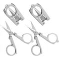 thumbnail image 1 of Folding Scissors, 4Pcs Stainless Steel Small Scissors Pocket Portable Foldable Travel Scissors Tiny Mini Craft Cutter, 1 of 8