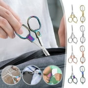 Folding Scissors Mini Stainless Steel | Portable Compact Travel Pocket Scissors | Foldable Badge Keychain | Safe Blade Cover | Lightweight for Nurse, First Aid, Sewing, Craft | 1 Pack, 4.5"x2.3"