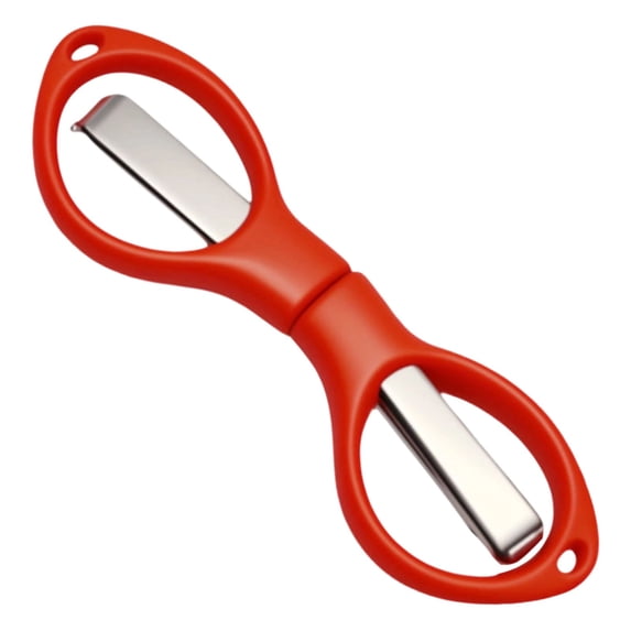 Folding Scissors, Portable Scissors, Pocket Cutter, Stainless Steel Telescopic Safety Foldable Small Scissors, Glasses-Shaped Lightweight Cutter for Craft Sewing Outdoor Fishing Home Use,Orange
