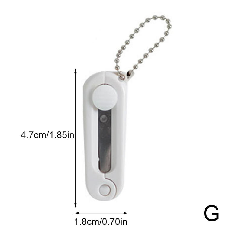Mini Utility Scissors With Keychain Black Handle 