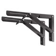 thumbnail image 1 of Folding Shelf Brackets 12in Collapsible Heavy-Duty Metal, Space Saving for Garage, Kitchen, Workshop, Storeroom. Max Load 330lb., 1 of 5