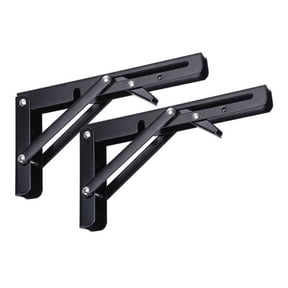 Folding Shelf Brackets Heavy Duty Metal Collapsible Shelf Bracket for Bench Table, Shelf Hinge Wall Mounted Space Saving DIY Bracket