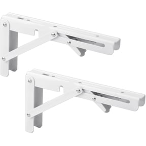 Folding Shelf Brackets, Heavy Duty Wall Mounted Brackets For Shelves Floating Shelf Brackets For Table Work Bench Space Saving,Max Load 165 Lb
