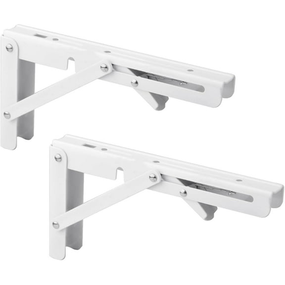 Folding Shelf Brackets, Heavy Duty Wall Mounted Brackets For Shelves Floating Shelf Brackets For Table Work Bench Space Saving,Max Load 165 Lb
