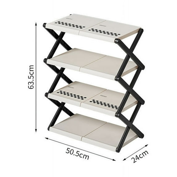 Folding Shoe Rack Home Doorway Multi-Layer Simple Shoe Rack Dormitory Shoe Storage Space-Saving Installation-Free Storage Rack