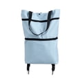 thumbnail image 1 of Folding Shopping Cart Bag with Wheels Waterproof Foldable Shopping Bag Rolling Grocery Tote with Sturdy Handle Zip Expansion for Groceries Market Travel, 1 of 5