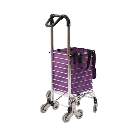 Folding Shopping Cart Grocery Trolley Laundry Stair Climbing Handcart 6/8 Wheels