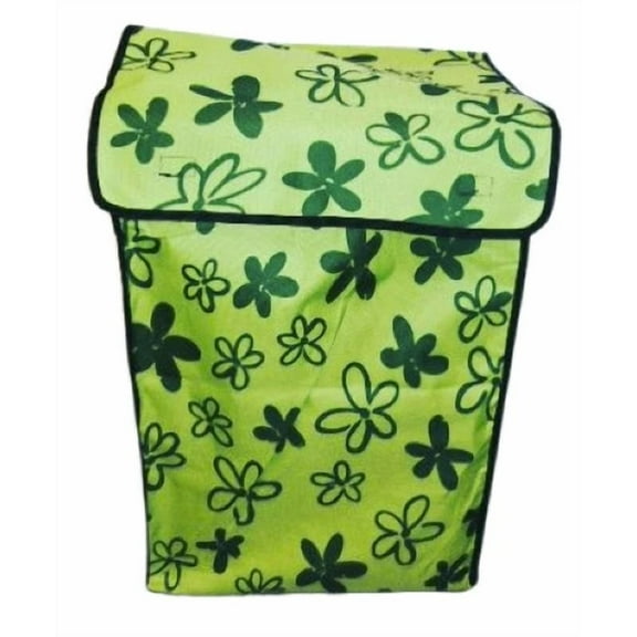 Folding Shopping Cart Liner Cover Rolling Utility Trolley Granny Basket Flower