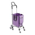 thumbnail image 1 of Folding Shopping Cart with Removable Liner, 90 lb Capacity, 360° Swivel Wheels - Heavy Duty for Stairs, Laundry & Travel, 1 of 6