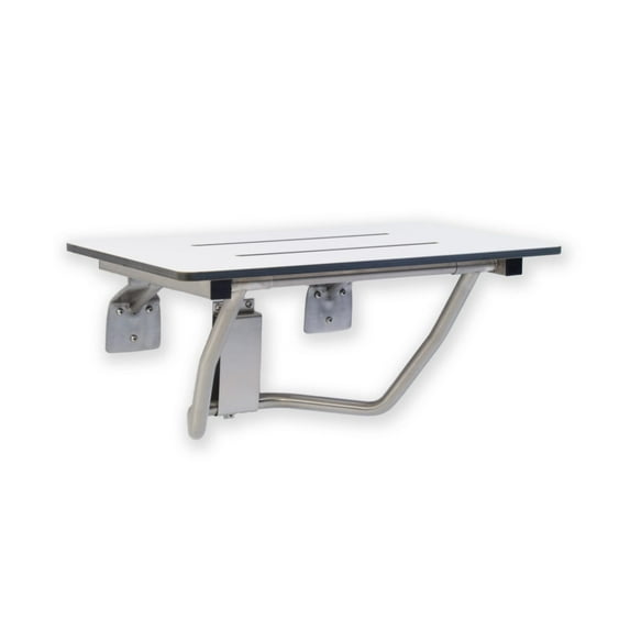 Folding Shower Chair for Elderly and Disabled | ADA Folding Shower Seat Wall Mounted Holds up to 400 lbs | Phenolic Resin Shower Chair for Inside Shower 304 Stainless Steel | 24”x16”